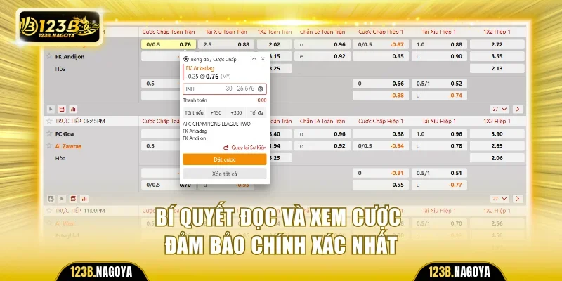 Bí quyết đọc và xem cược đảm bảo chính xác nhất