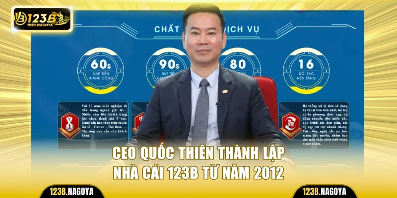 CEO Quốc Thiên thành lập nhà cái 123B từ năm 2012