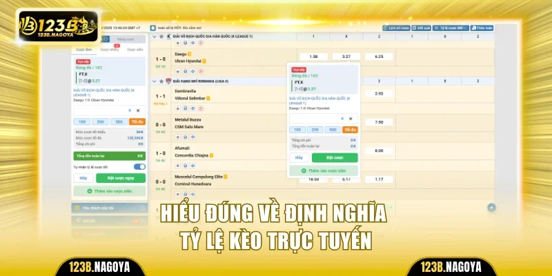 Hiểu đúng về định nghĩa tỷ lệ kèo trực tuyến